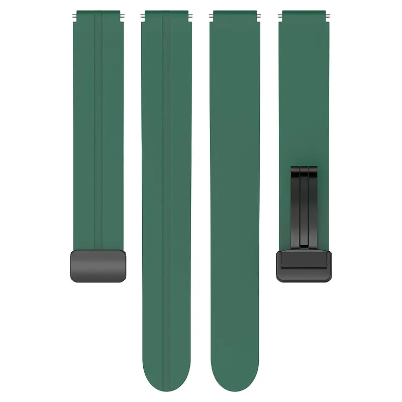 Ремінець Line Magnetic для Xiaomi Mi Band 9/8/10 Зелений / Green - фото 3