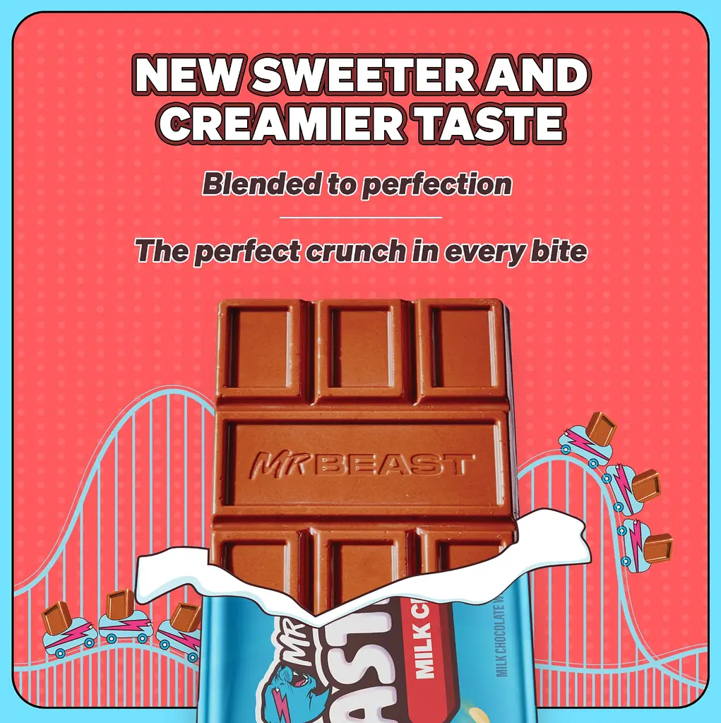 Шоколадний батончик Feastables MrBeast Milk Chocolate Crunch Bar 35 г - фото 2