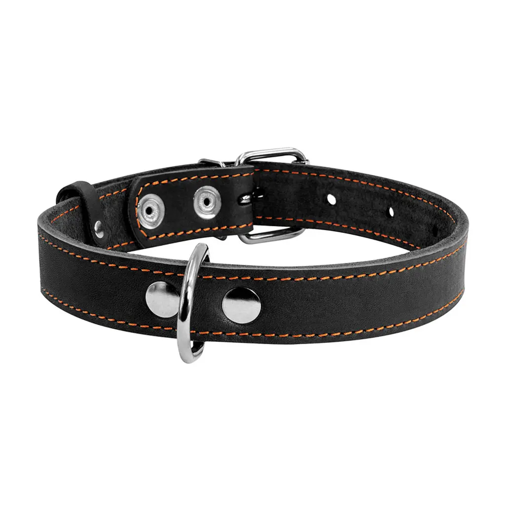 Ошейник Collar одинарный, 38-50х2,5 см, черный - фото 2