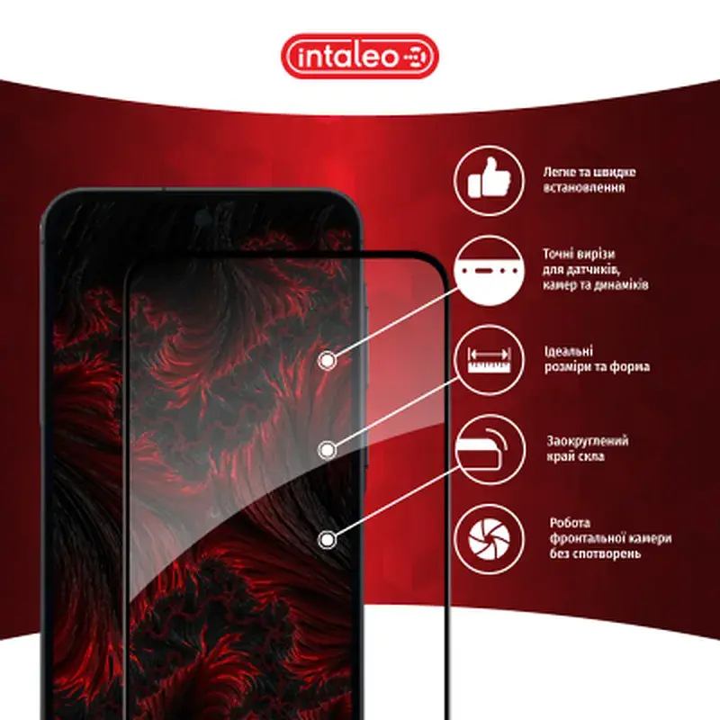 Скло захисне Intaleo Full Glue Samsung A55 Black (1283126588860) - фото 3