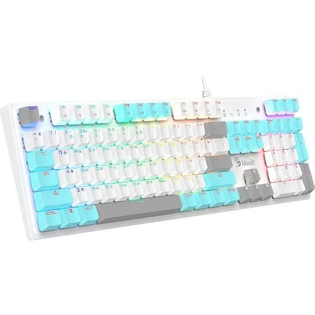 Клавиатура проводная A4Tech Bloody S510R USB Icy White - фото 3