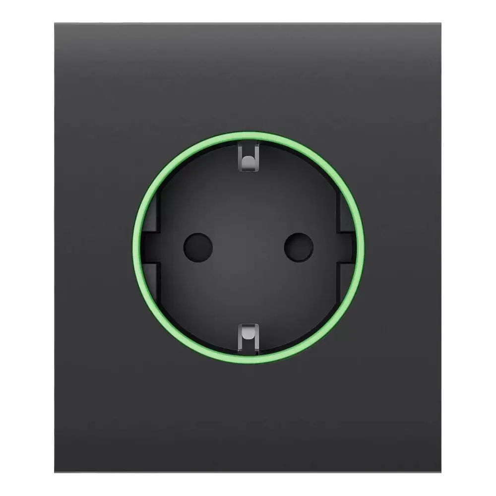Фронтальна панель Ajax CenterCover (smart) [type F] [55] ASP graphite/графіт для розумної розетки Outlet (type F) (26-00351) - фото 2