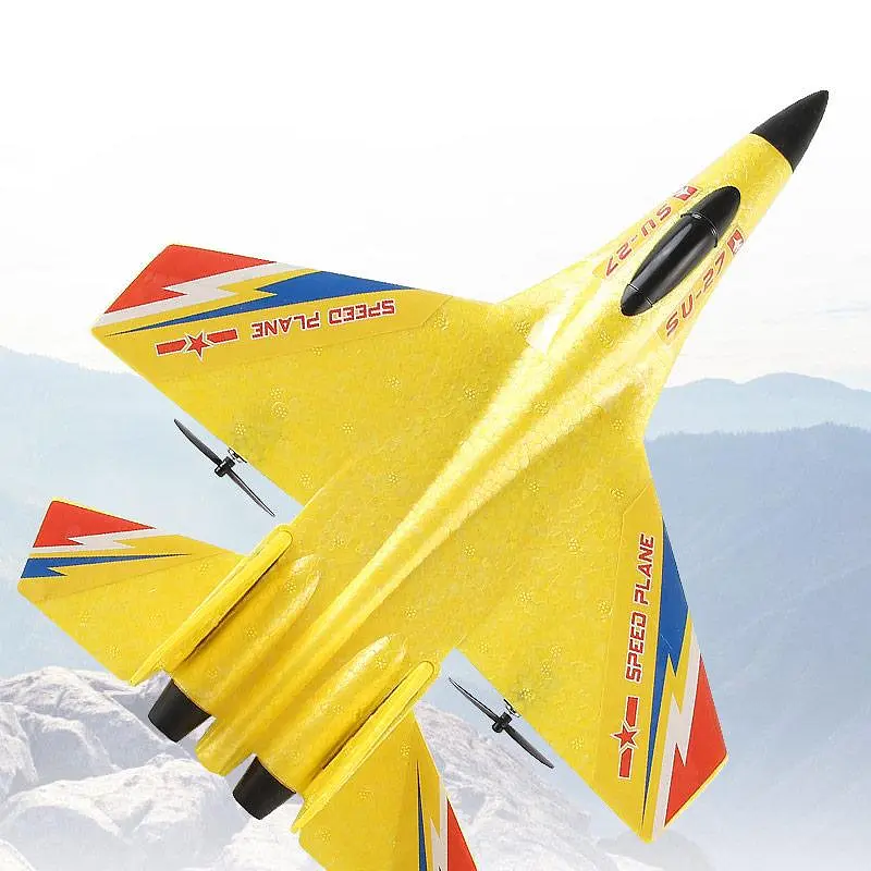 Літак на радіокеруванні SCHE HW28 SU27 Foam Yellow - фото 2