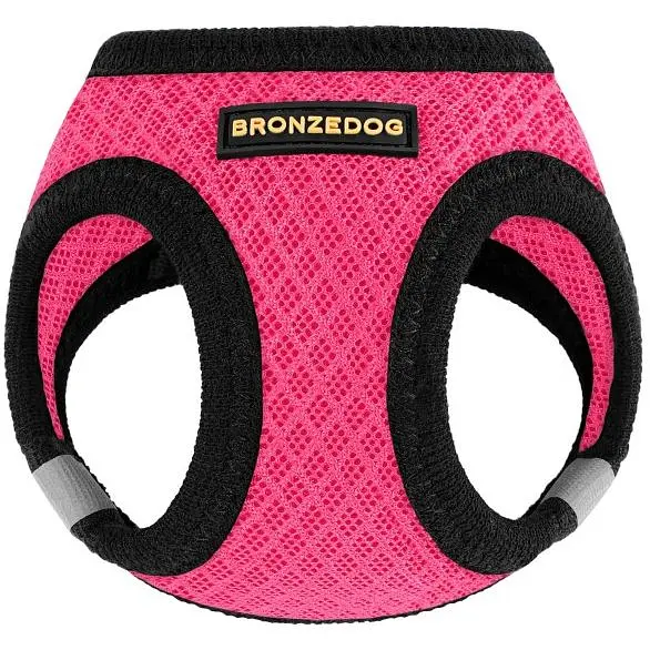 Шлея для собак Bronzedog Mesh Vest, розмір 4XS, 20х24 см, рожева - фото 2