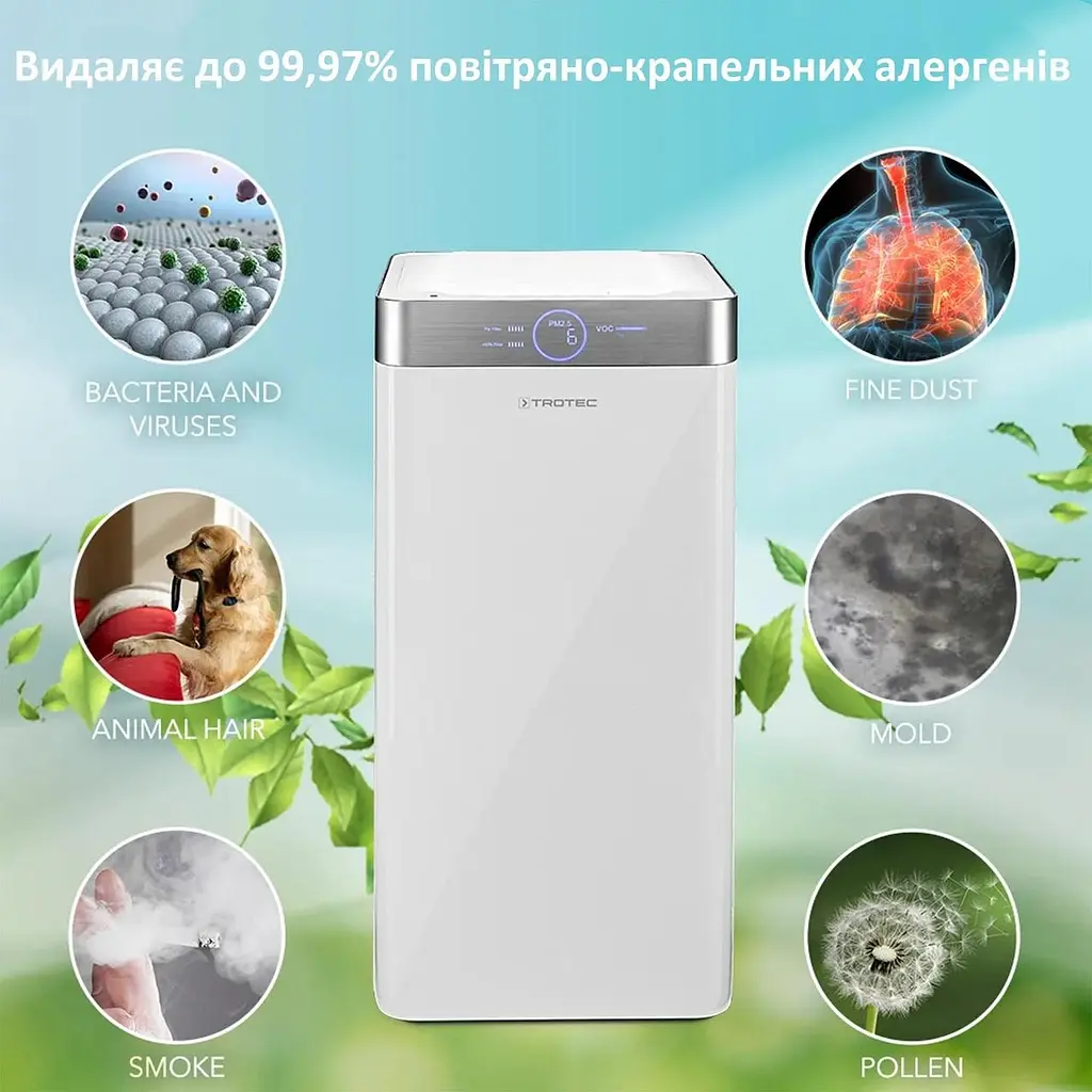 Воздухоочиститель Trotec AirgoClean 200 E для фильтрации вирусов SARS-CoV-2 White - фото 5
