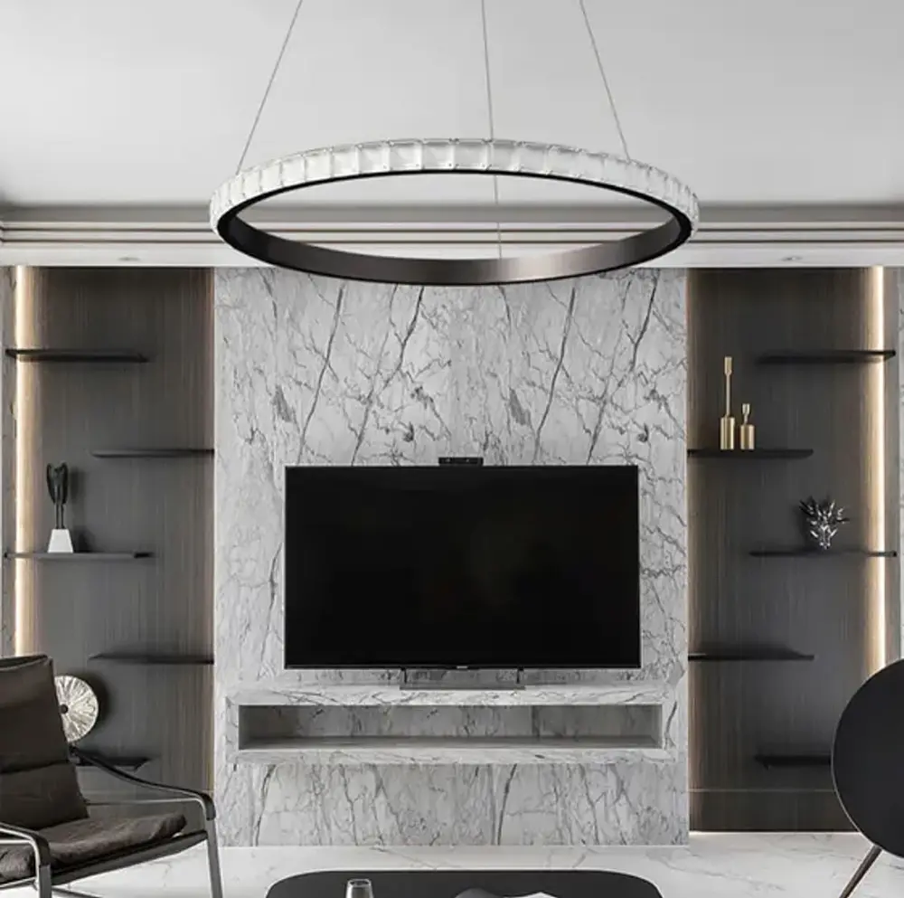 Підвісний світильник Delight Collection у чорному каркасі Line.F Діаметр 60см - фото 10