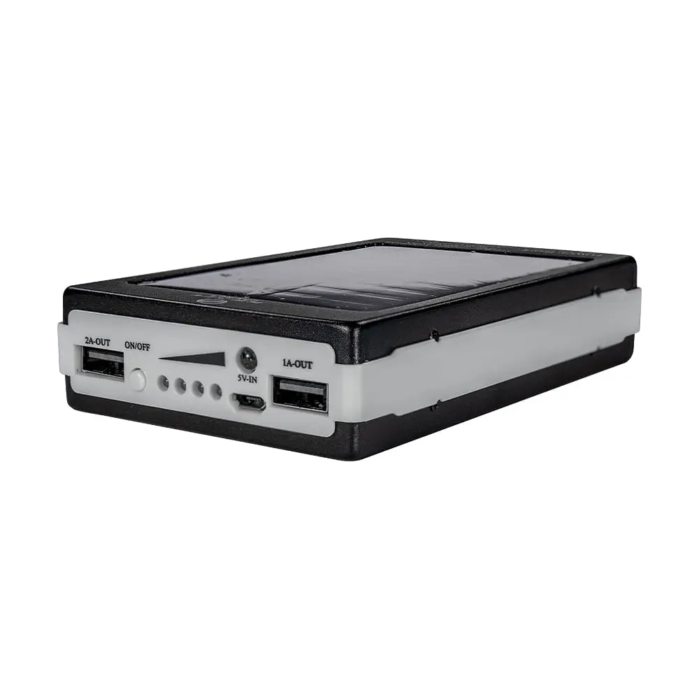 Повербанк з сонячною панеллю 10000mAh Power Bank Kraft KPB-1012SL Black LED-ліхтар (43-00090) - фото 4