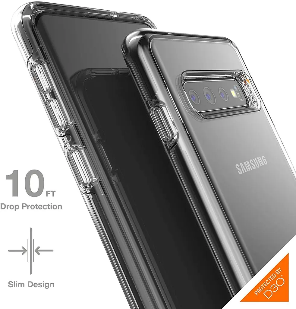 Оригінальний прозорий чохол для Samsung Galaxy S10 Plus (G975) GEAR4 Piccadilly D3O Black Протиударний - фото 2