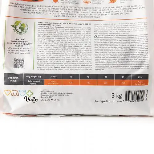 Сухой корм Brit Care Dog Hypoallergenic Adult Medium Breed для собак средних пород, гипоаллергенный с ягненком - фото 6
