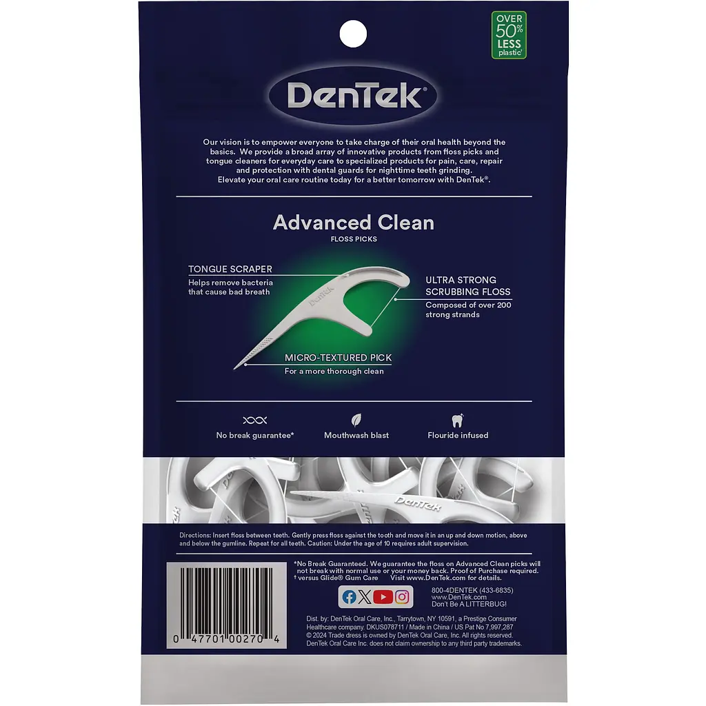 Флос-зубочистки DenTek Потрійне очищення 75 шт. - фото 2