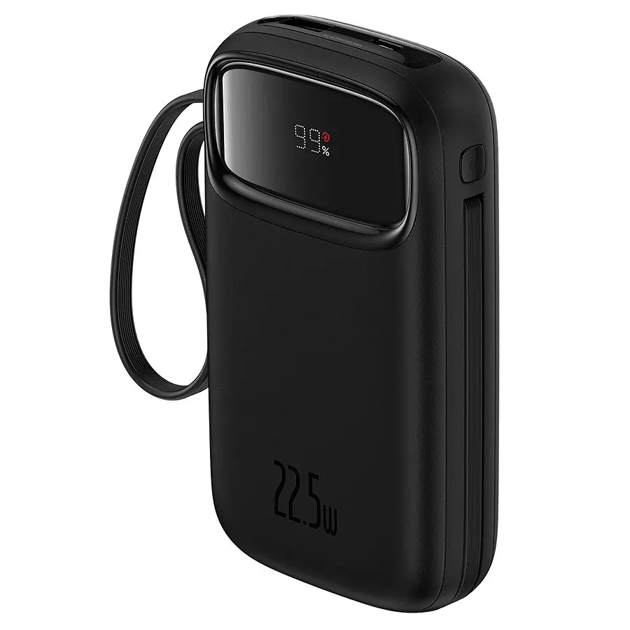 Зовнішній акумулятор Baseus Power Bank QPow2 Dual-Cable 20000mAh 22.5W (P10055000112-B1) Black - фото 3