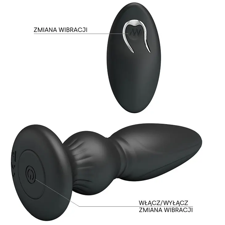 Анальна пробка Erospace Deeplo 12.5 см (чорний) - фото 6