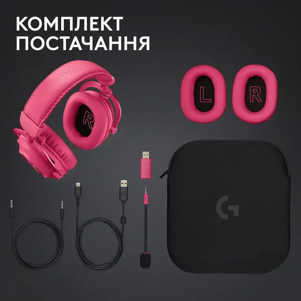 Навушники з мікрофоном Logitech G Pro X 2 Lightspeed Pink (981-001275) - фото 6