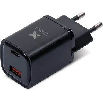 Зарядний пристрій Vinga USB-C PD 30 Вт + USB-A QC 30 Вт, дисплей, макс. 33 Вт (VCR30ACDB) - фото 8