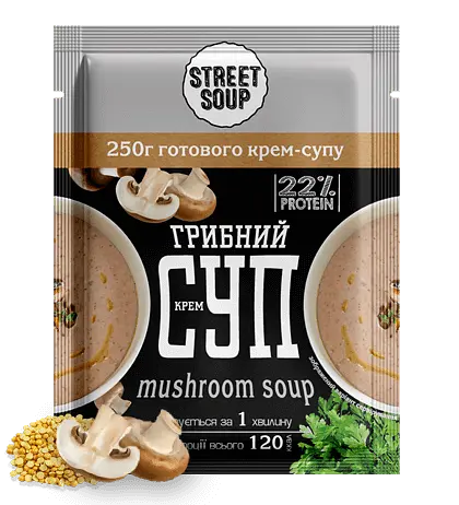 Крем-суп грибний швидкого приготування Street Soup у саше, набір 28 шт. - фото 2