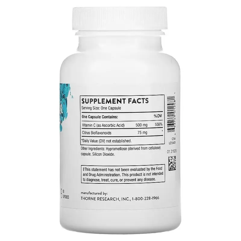 Вітамін С Vitamin C with Flavonoids 90 Capsules Thorne vit0006303 - фото 2