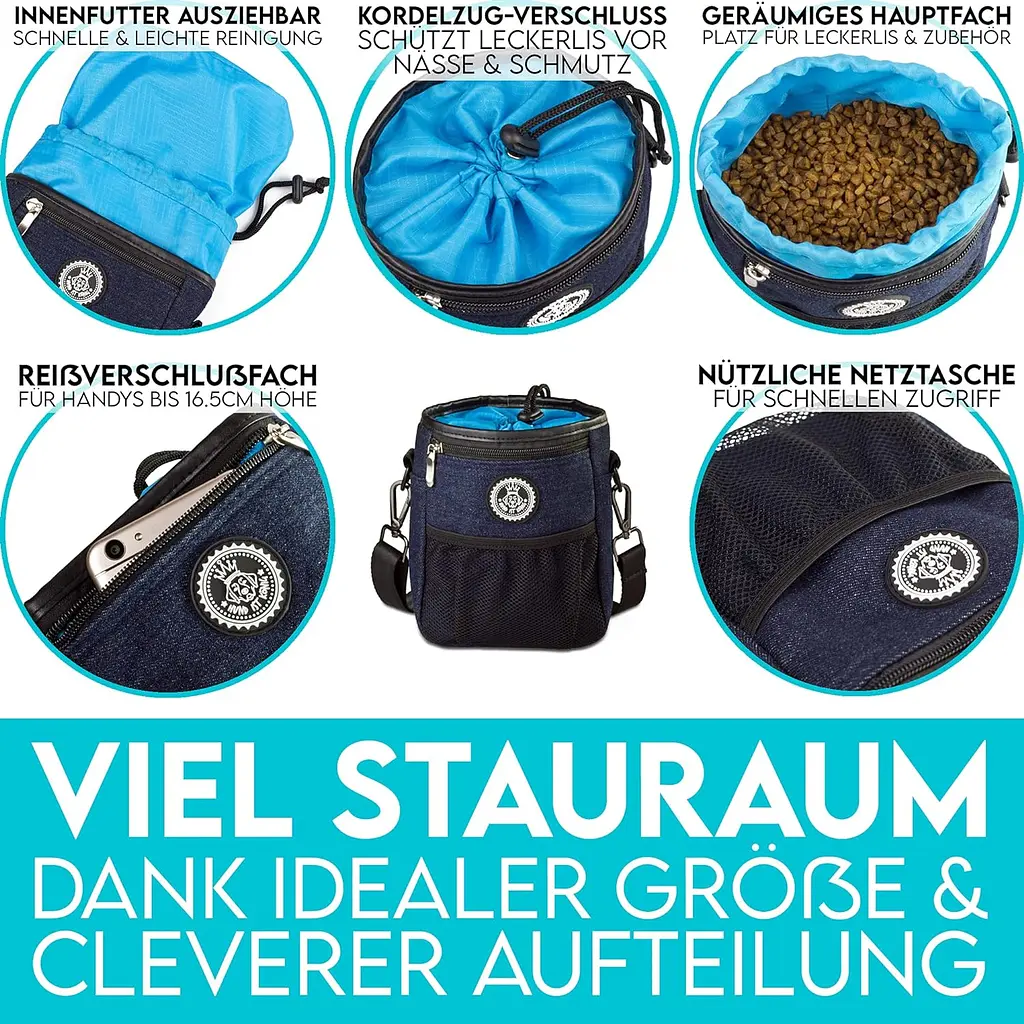 Сумка для ласощів собак Hund ist König VBT2006 Dark Blue - фото 3