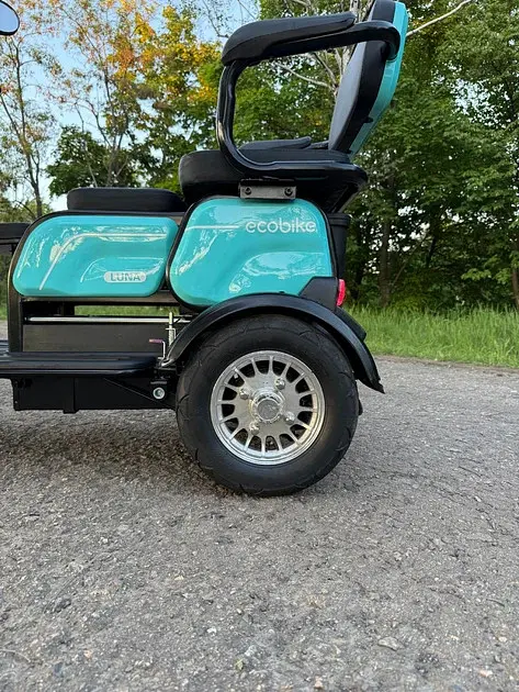 Електроскутер триколісний EVOBIKE Luna TRIO PRO 1200W 60V 20Ah (2026) зі знімним графеновим акумулятором та пасажирським сидінням | Синій - фото 7