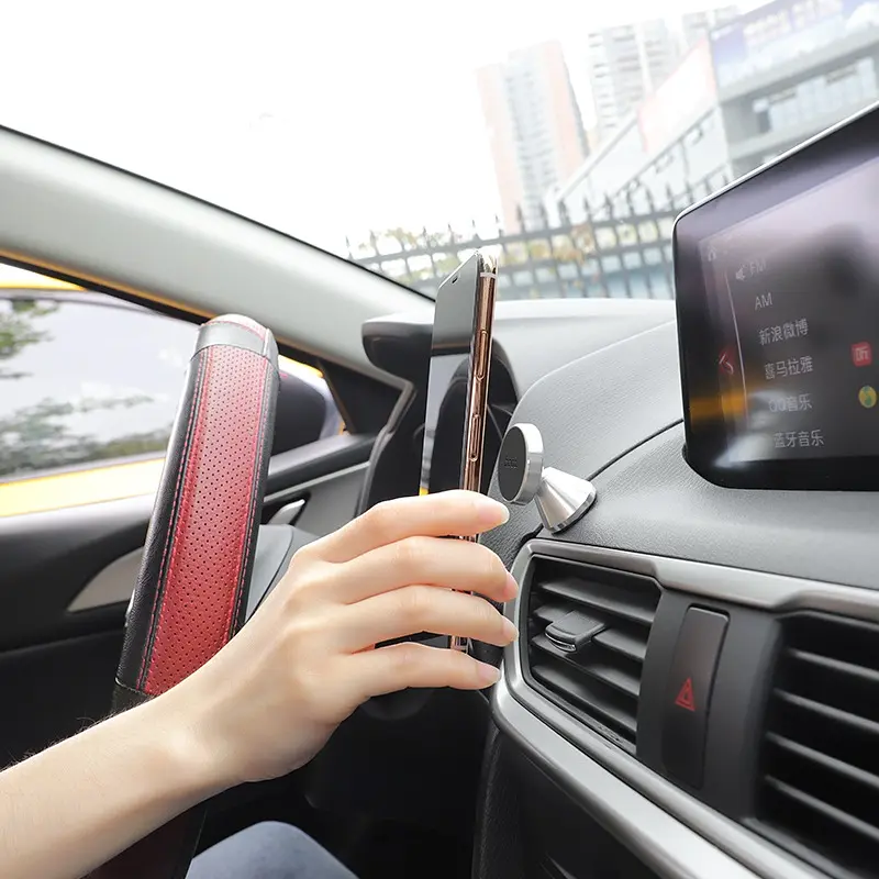 Автотримач Hoco CA46 Metal Magnetic in-car Holder for Dashboard Silver [73714] - фото 8