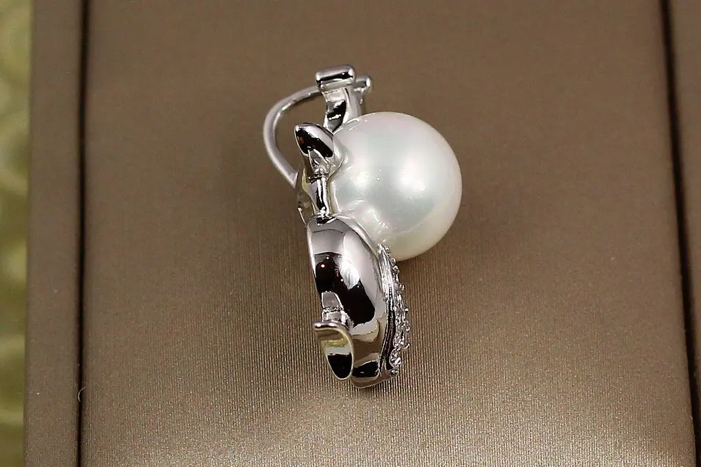 Кулон Xuping Jewelry перлова пташка 2,5 см сріблястий - фото 2