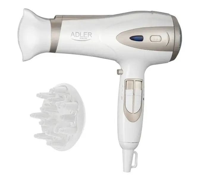Фен ADLER AD 2248 white champagne (дифузор)