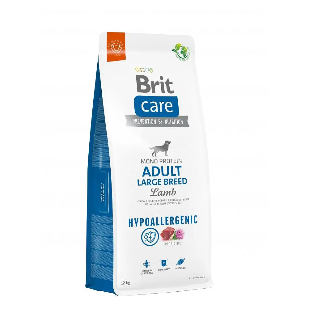 Сухий корм Brit Care Dog Hypoallergenic Adult Large Breed для собак великих порід, гіпоалергенний з ягням 12 кг (арт.172222/559077)