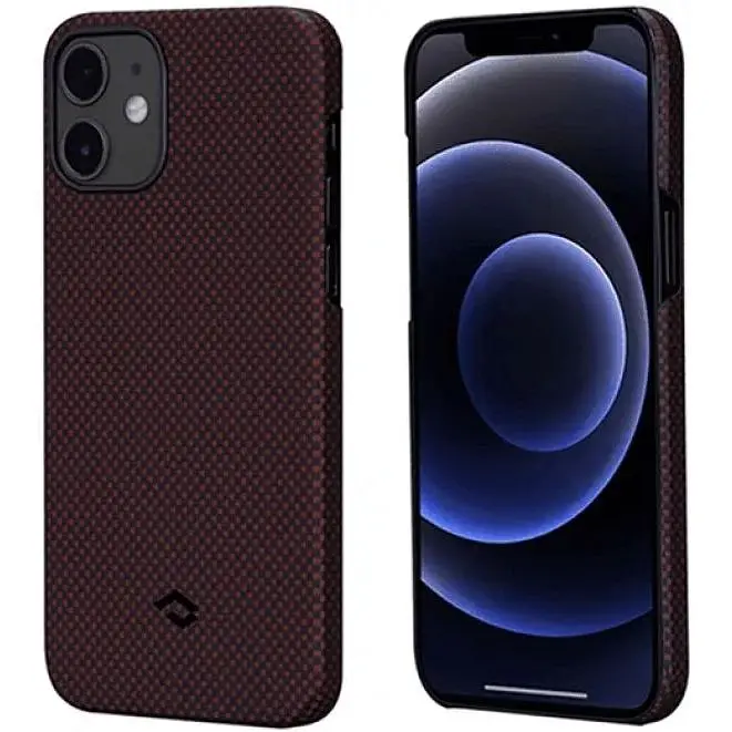 Чохол-накладка Pitaka MagEZ Case Plain Black/Red для iPhone 12 mini (KI1204) - фото 2