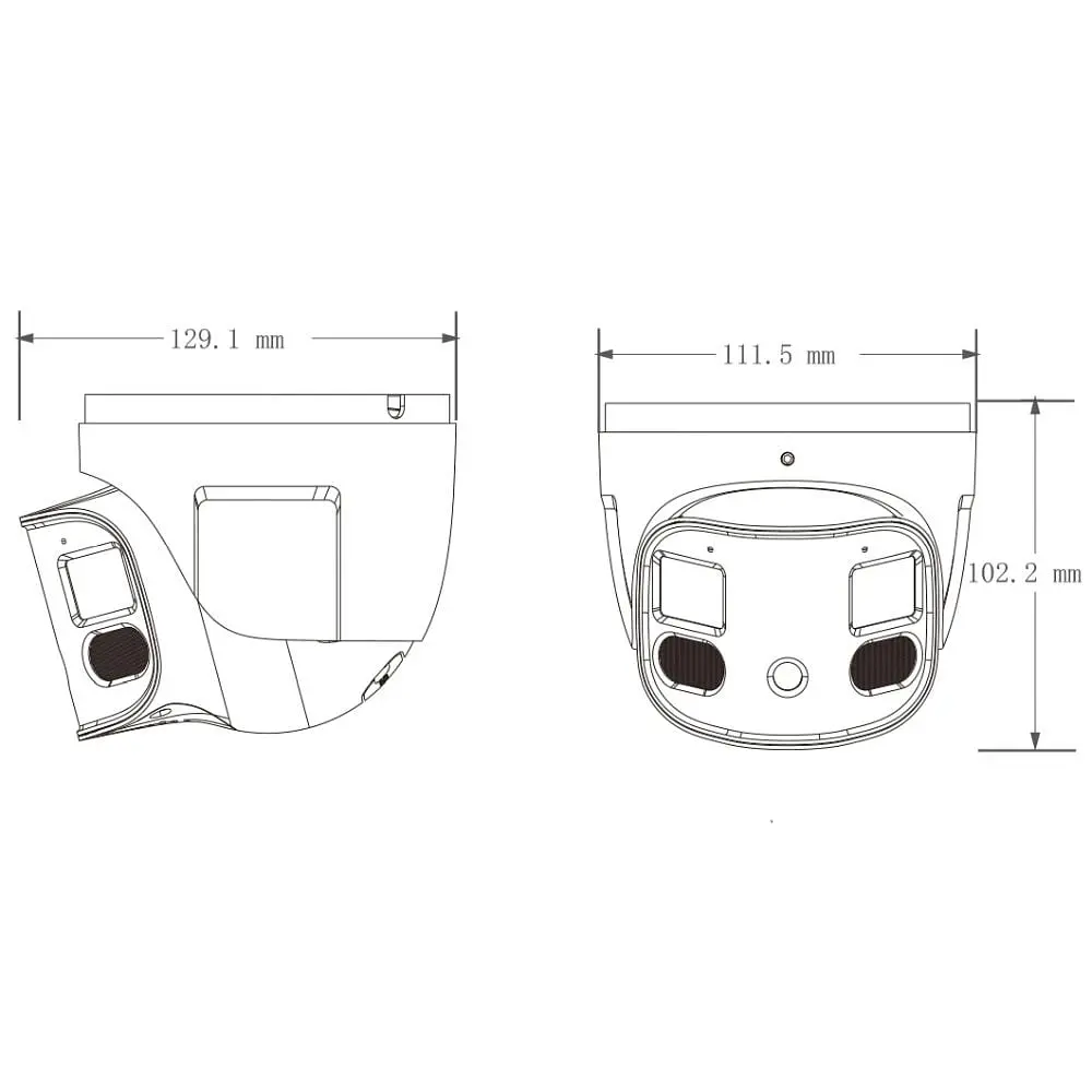 IP-відеокамера панорамна 4Mp*2 TVT TD-9585E3B-DP f=2.8mm, ІЧ+LED підсвічування, 2 мікрофони (77-00453) - фото 2