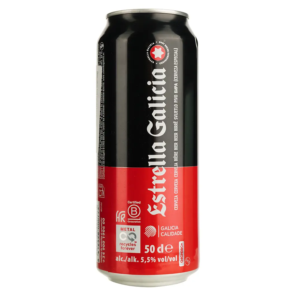 Пиво Estrella Galicia Especial светлое 5.5% 0.5 л ж/б - фото 2