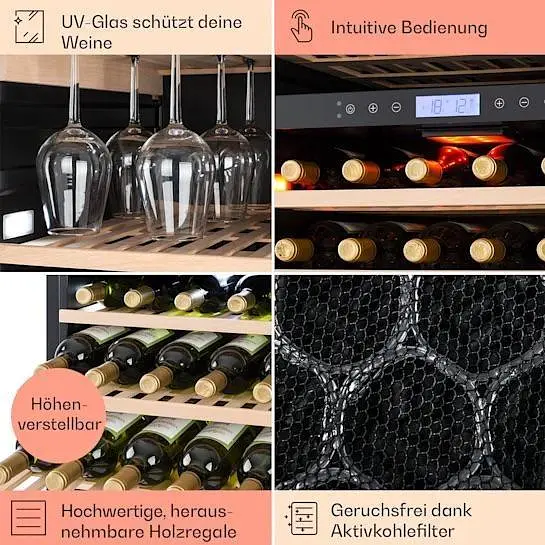 Винный холодильник Klarstein Vinovilla Grande 165 Duo (10032034) - фото 2