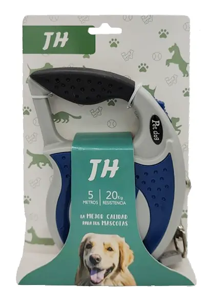 Повідець-рулетка TH Pet Dog для собак вагою до 20 кг синій 5 м - фото 2