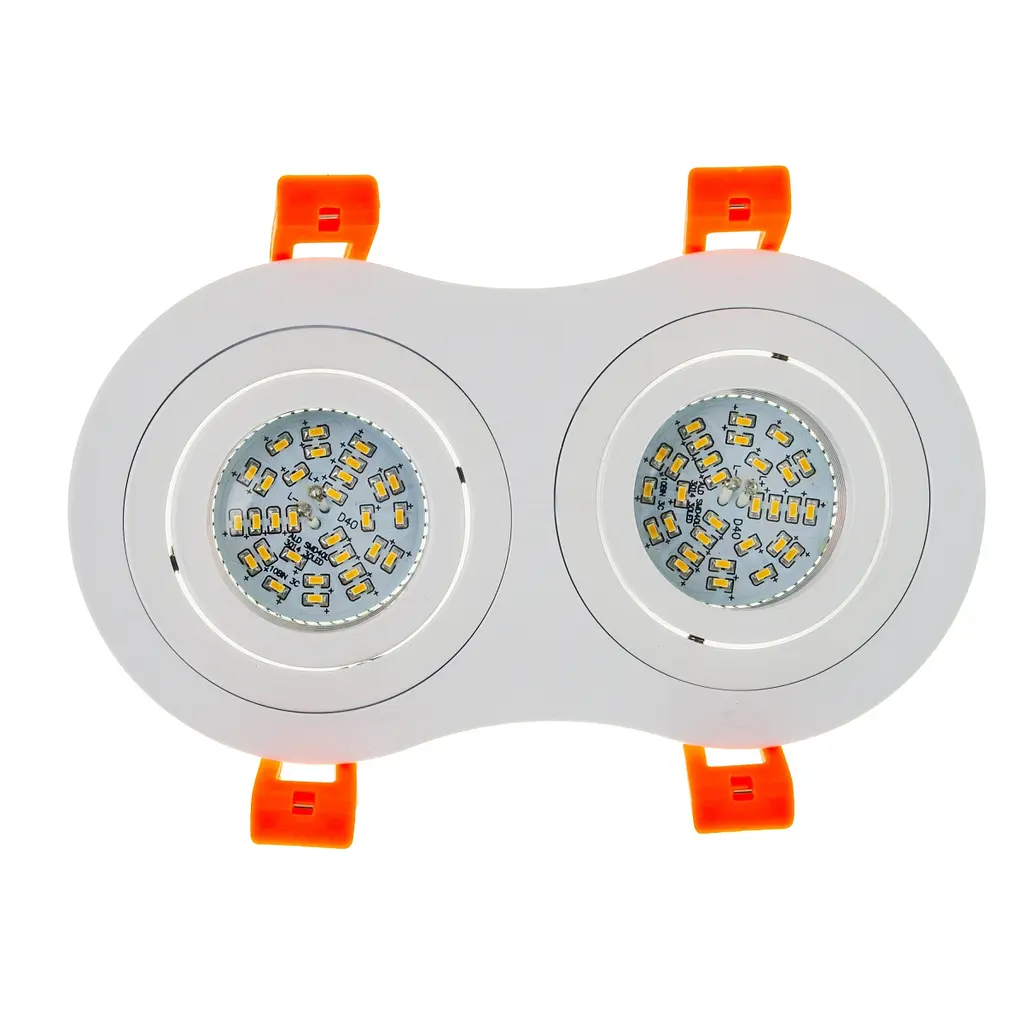 Світильник врізний поворотний Brille HDL-DT 108/2 MR16 WH 36-247 - фото 3