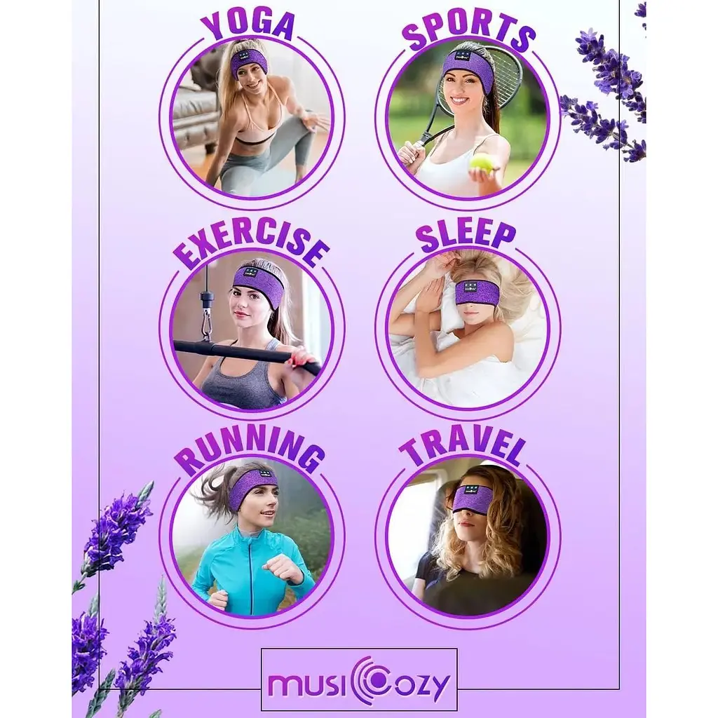 Навушники-пов'язка для сну та спорту Musicozy Bluetooth - фото 3