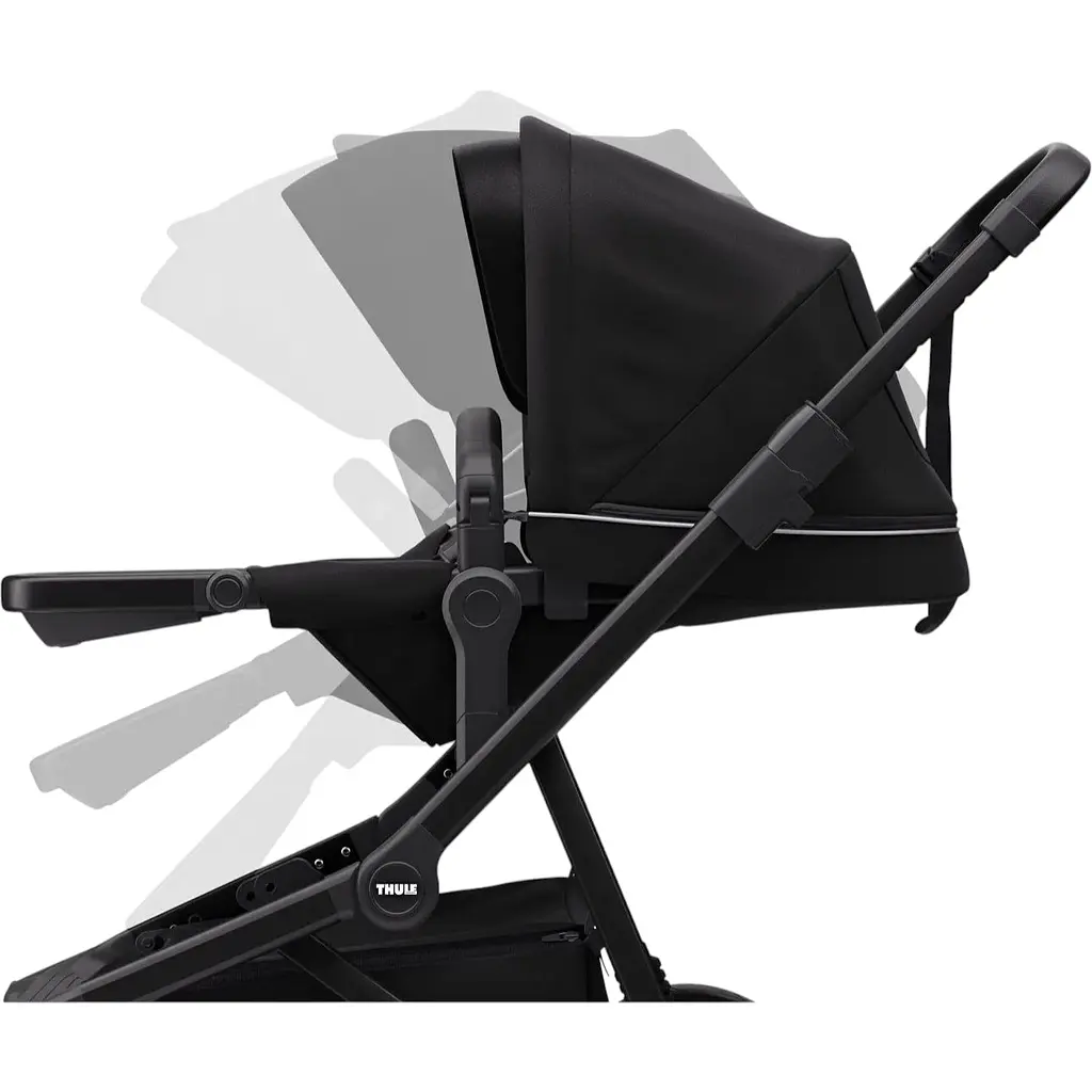 Дитяча коляска Thule Sleek Midnight Black on Black з люлькою (TH 11000026) - фото 5
