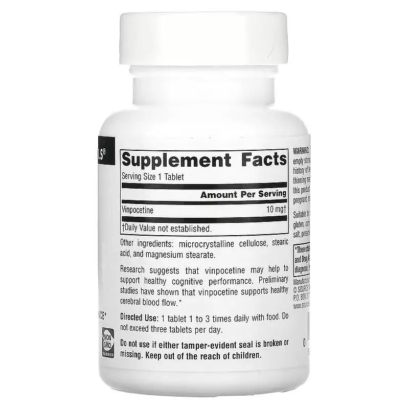 Натуральная добавка Source Naturals Vinpocetine 10 mg, 120 таблеток - фото 2