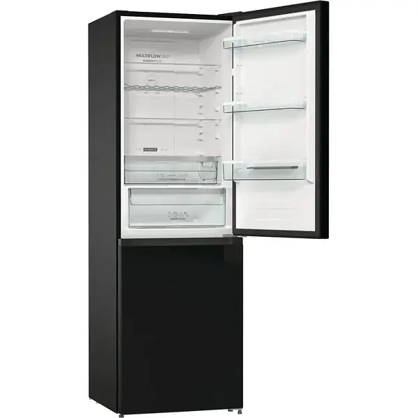 Холодильник Gorenje з нижн. мороз. камерою 185х60х60 см 2 двері 204(96) л А++ NoFrost+ LED дисплей чорний - фото 5
