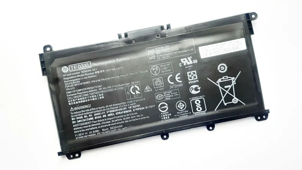 Акумулятор для ноутбука HP Pavilion 15-cd TF03XL, 3630 mAh (41.9Wh), 3cell, 11.55V, Li-Pol, чорний - фото 2