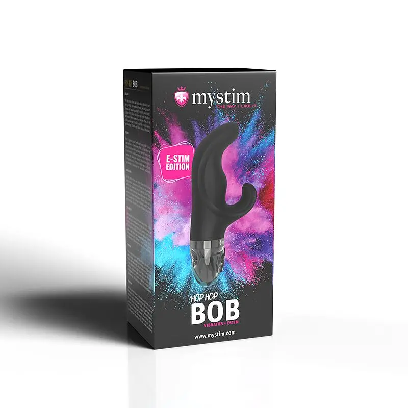 Вібратор-кролик з електростимуляцією Mystim Hop Hop Bob Black Edition - фото 9