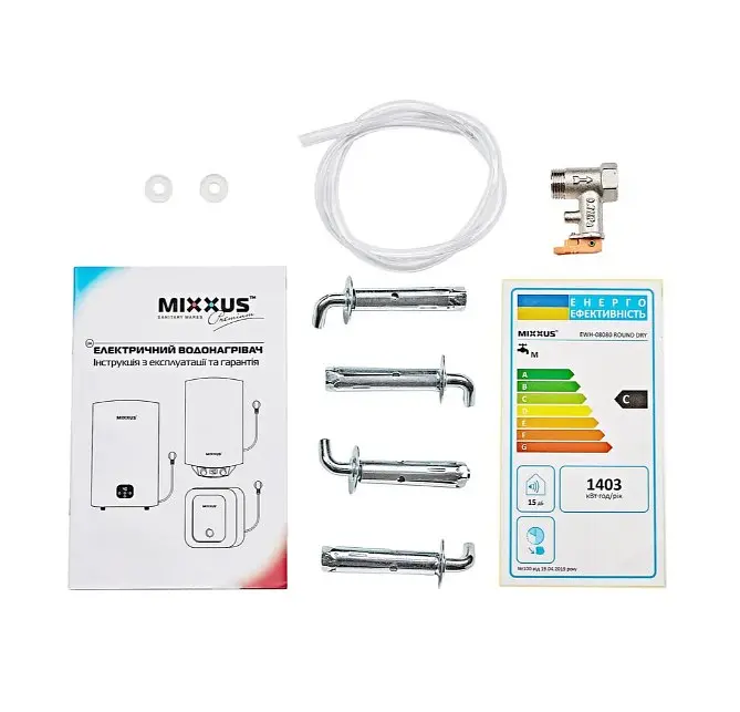 Водонагреватель Mixxus EWH-08050 ROUND DRY 50 л, 2 кВт, сухой ТЭН, вертикальный, цилиндрический, белый (WH0608) - фото 4