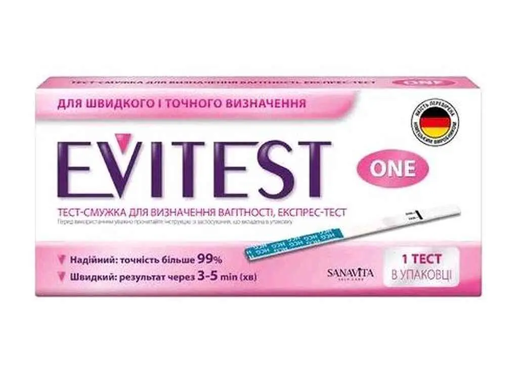 Тест на вагітність EVITEST ONE 1шт