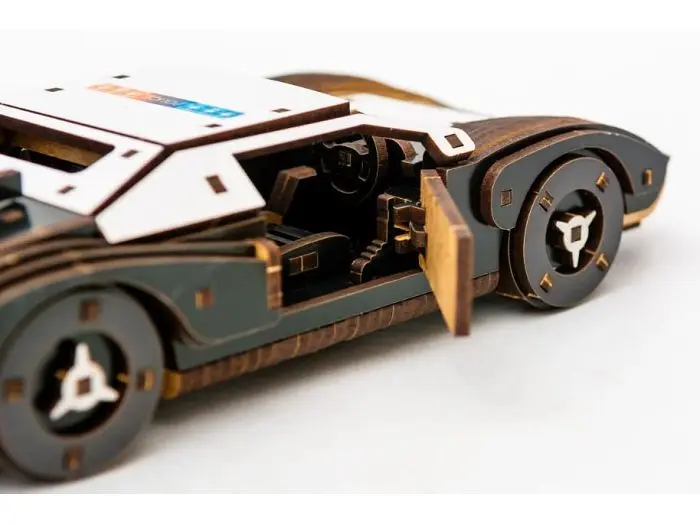 Дерев’яний 3D конструктор Fast car Gt, Puzzleоk (Puz-26916), 164 дет. (білий) - фото 6