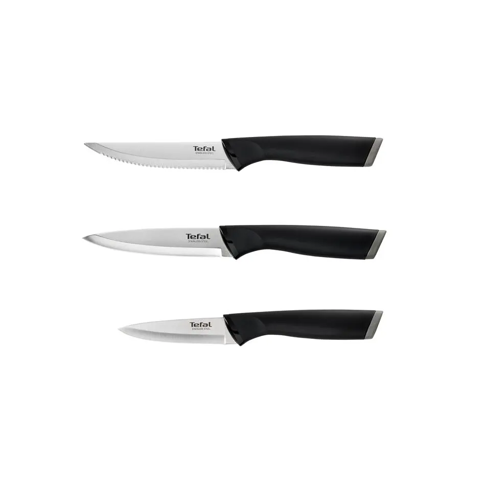 Набор ножей Essential, 3шт, нержавеющая сталь, пластик, черный Tefal kuh0014557 - фото 8