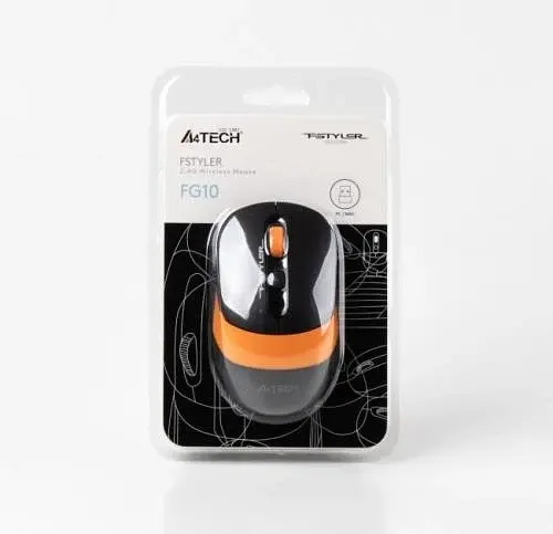 Миша Fstyler FG10 2000dpi Black+Orange, USB A4Tech teh0033415 - фото 6