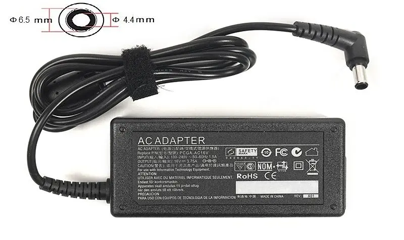 Блок живлення для ноутбуків PowerPlant SONY 220V, 16V 60W 3.75A (6.5*4.4) (SO60D6544)