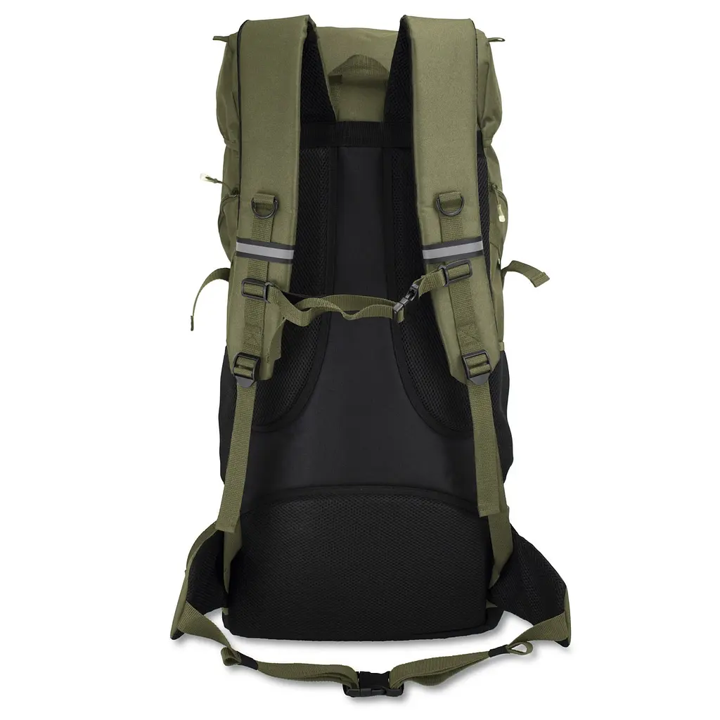 Туристичний рюкзак 65 л Хакі, 600D Polyester PVC, анатомічна спинка, регульовані лямки, стегновий пояс, для походів/трекінгу - фото 3