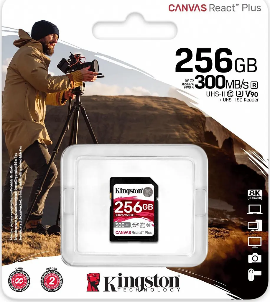 Карта пам'яті Kingston 256 GB SDXC Class 10 UHS-II U3 Canvas React Plus (SDR2/256GB) - фото 3