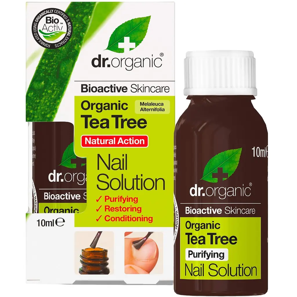 Засіб для нігтів Dr. Organic Bioactive Skincare Tea Tree Nail Solution із чайним деревом 10 мл - фото 2