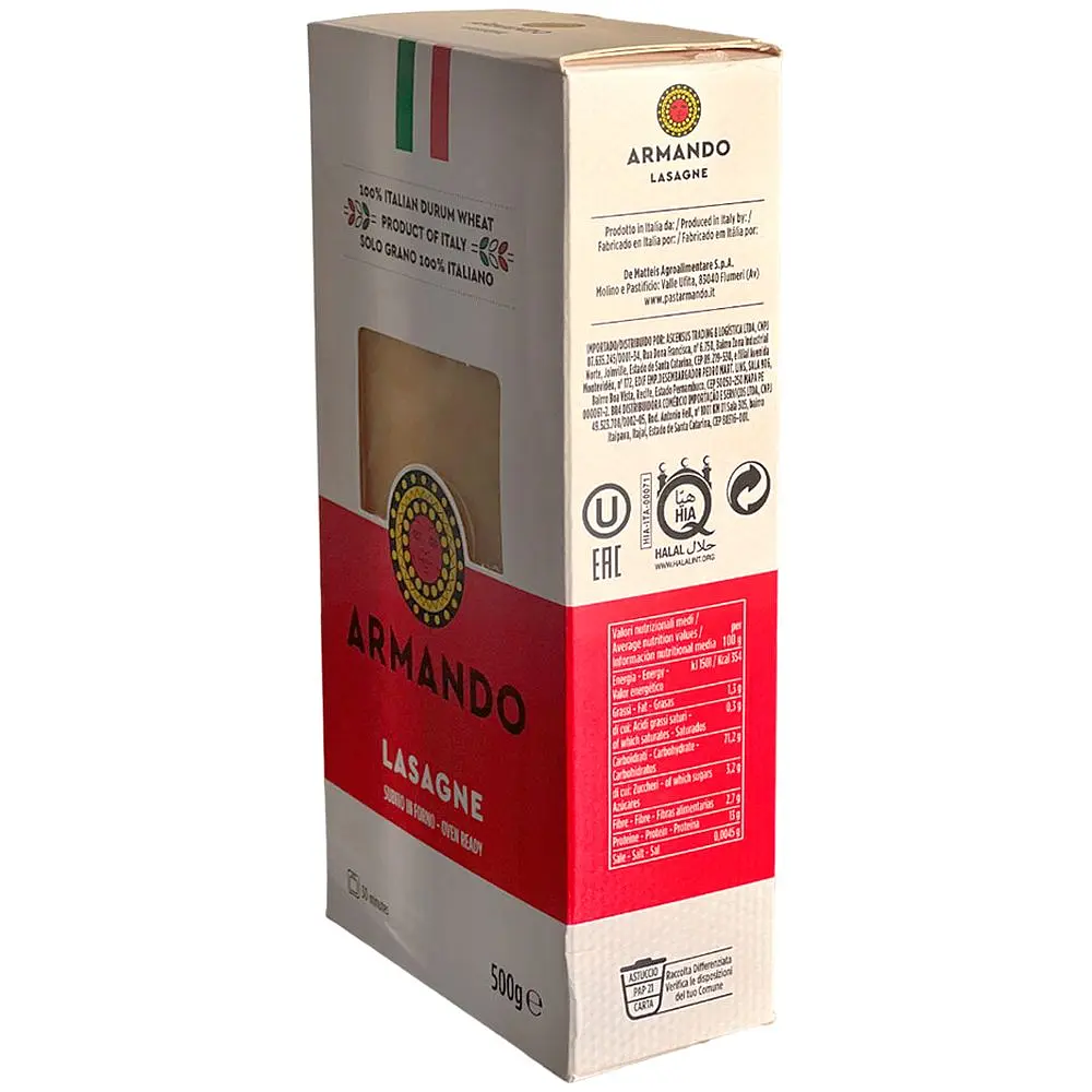 Макаронні вироби Armando Lasagne 500 г - фото 2