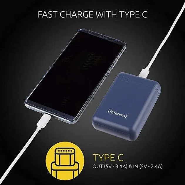 Универсальная зарядная батарея Intenso XS10000 10000mAh (Blue) - фото 9