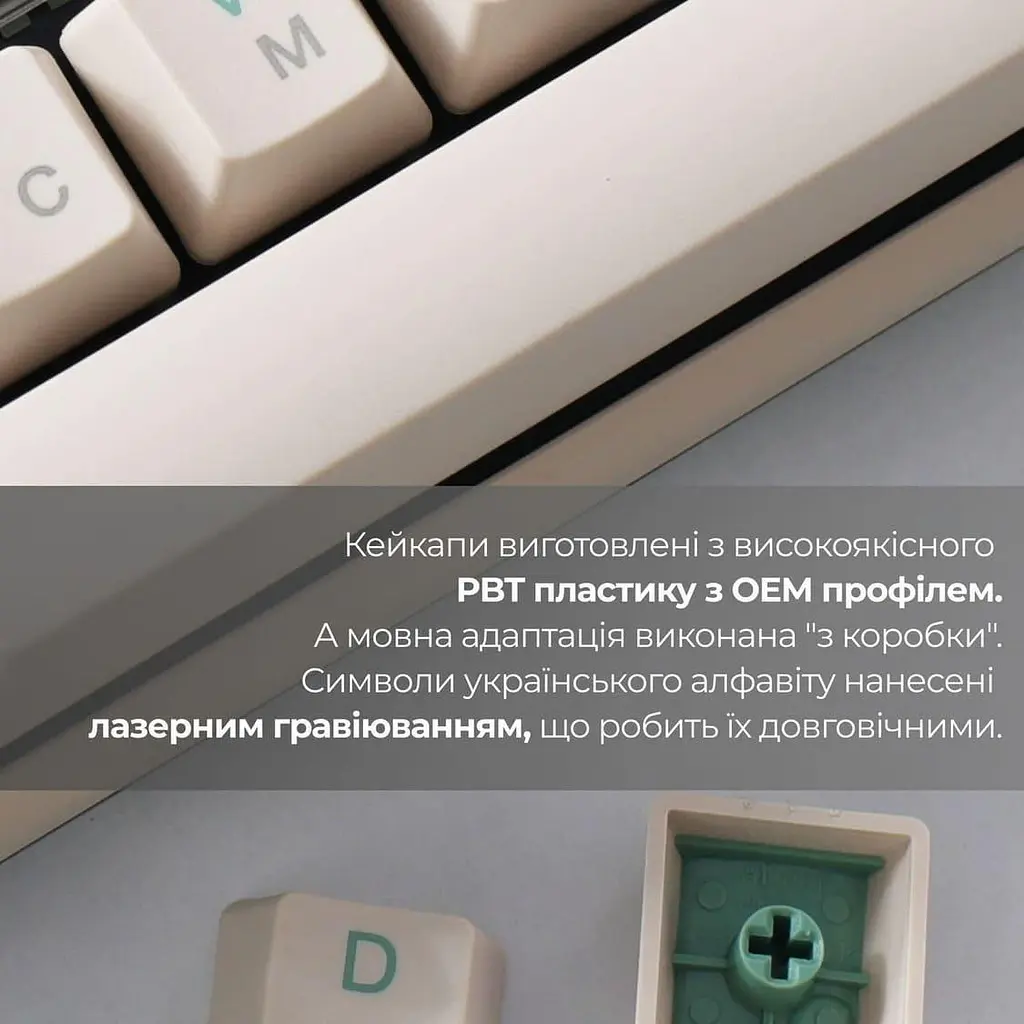 Клавіатура Ducky One 3 TKL Cherry MX Brown Matcha Cream UA (DKON2187-BUAPXМAEGGC1) - фото 9